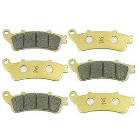 S SYUU Motorcycle Front Rear Brake Pads Set Kit Compatible with Honda Goldwing 1800 F6B 2013 2014 2015 2016 2017, VFR 800 A Fi ST 1300 CBR 1100 VTX 1800 2002 2003 2004 2005 2006 2007 2008, FA261FR