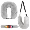 Asofelk 1PCS Stuffable Neck Pillow for Travel, Adjustable Stuffable Travel