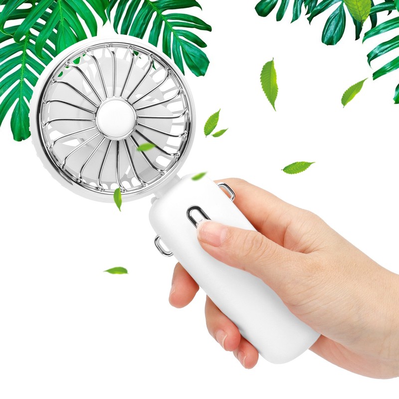 3 Gears Handheld Fan Mini Portable Table Cooler with Detachable