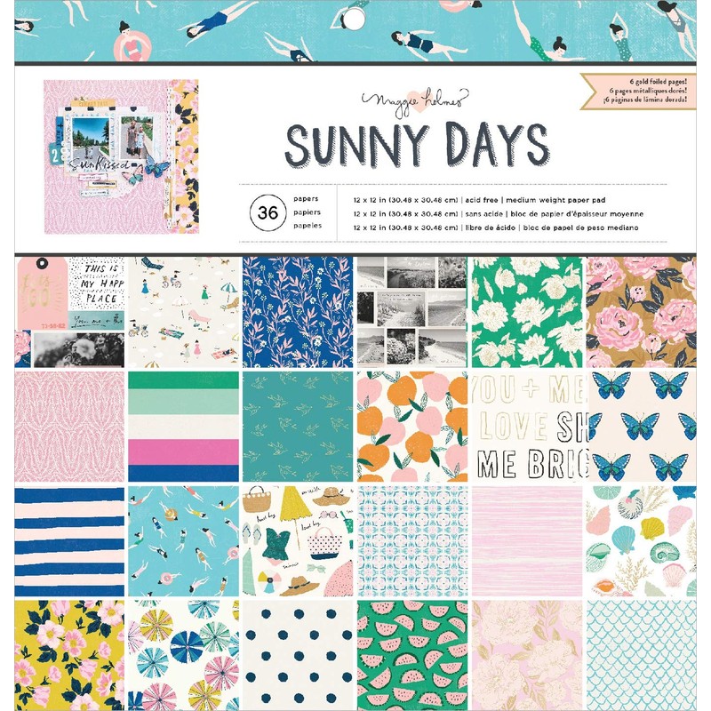 Crate Paper Papel PAD 12X12, Maggie Holmes Sunny Days