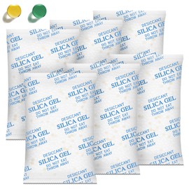 Moisture Absorbers – 100 Gram 16 Packs Silica Gel Packets Food Grade Silica Packets with Color Indicating, Premium Desiccant Packs for Food, Electronics, Closet, Jewelry and Safe Storage