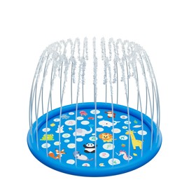 Yeeeasy Non-Slip Splash Pad for Kids, Thickened 60-Inch Sprinkler Pool – Fun Outdoor Water Play Mat for Toddlers, Children, and Dogs – Safe Summer Backyard Fountain Toy (Blue)