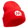 Mario Luigi Big Size Stretch Waffle Stitch Cuff Long Beanie