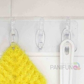 Attached 6-hole hook, kitchen hook, kitchen ladle holder, sink hook, sink holder Cooking utensil rack 4ea