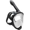 CRESSI Unisex Adult Java Full Face Snorkel Mask, Black/Black, S/M