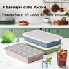 3 PCS Cubitera de silicona, Bandejas de Silicona para Cubitos