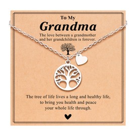 UNGENT THEM Mother's Day Gifts for Grandma Necklace Valentine's Day Birthday Gift Ideas Grandmother Gigi Grandparents Christmas Presents Abuela Gifts for Elderly Women