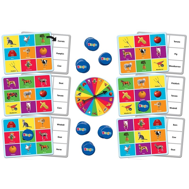 MasterPieces Kids Games - Farm Bingo Game