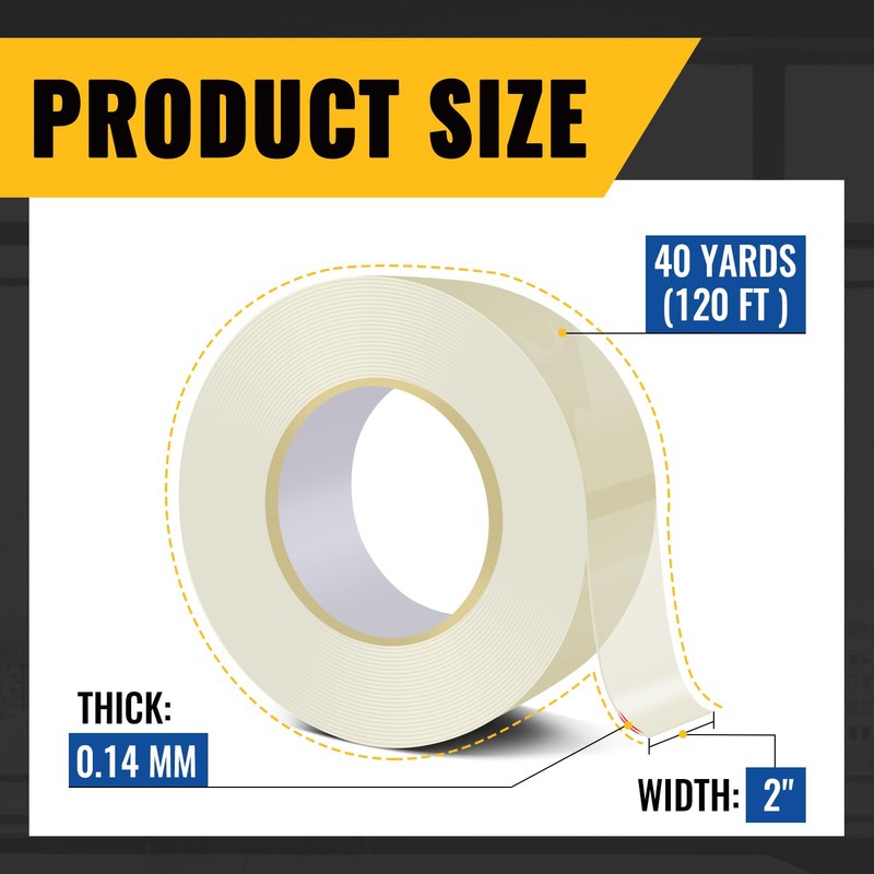 VIVIDA Transparent Window Weather Sealing Tape for Winter, 2 Inch