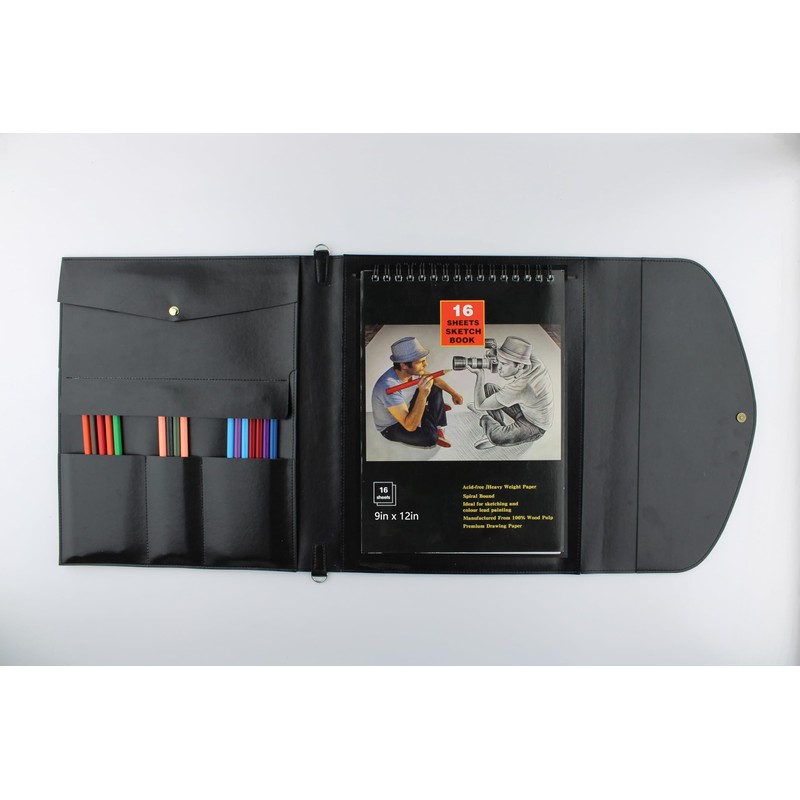 Leather Artist Sketch Pad Case, Leather Sketchbook Cover, Artist Drawing