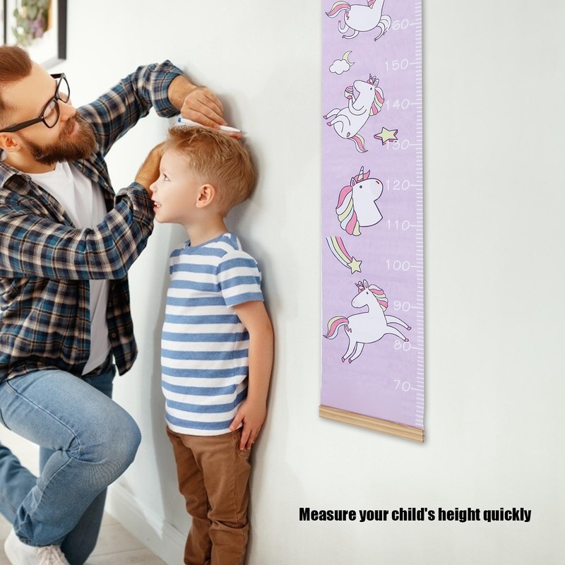 Kid's Growth Chart Removable Hanging Wall Decor Height Measuring Ruler