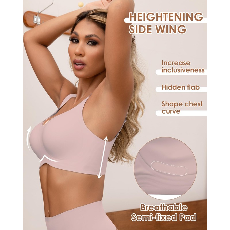 HORISUN Comfortable Wirefree Bras - Full Coverage Wireless Bras with