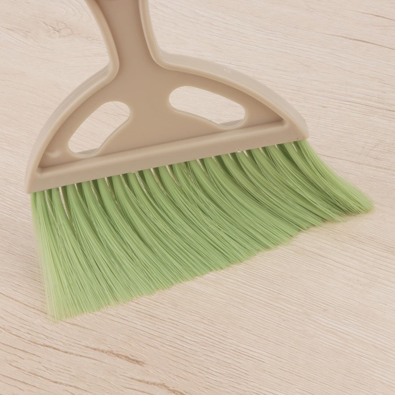 Brosay Mini Dustpan and Brush Set Portable Small Broom with