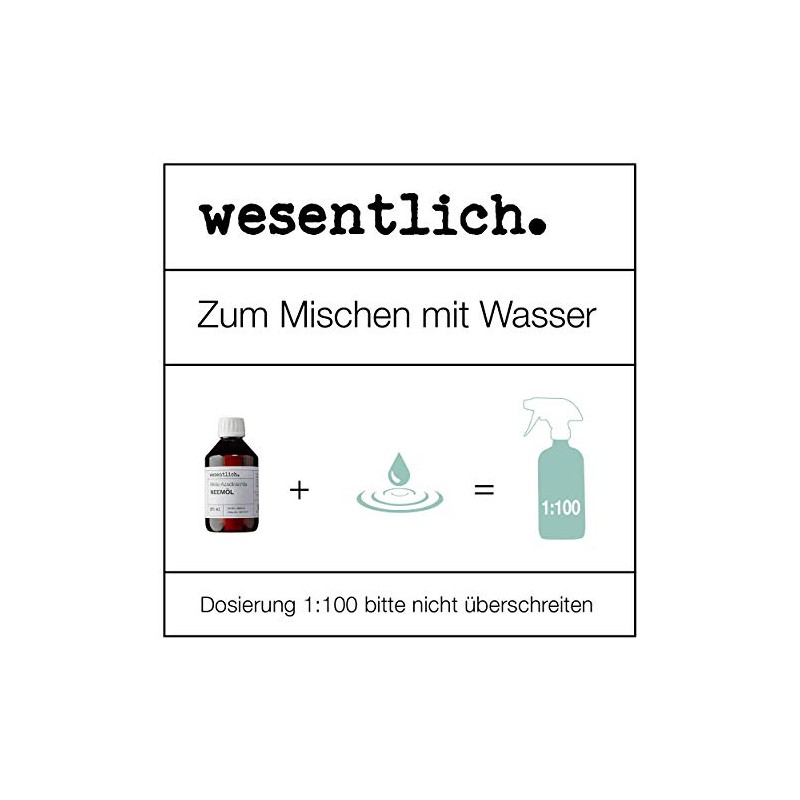 wesentlich. Neem Oil with Emulsifier 1,000 ml, Ready-Mixed for Immediate
