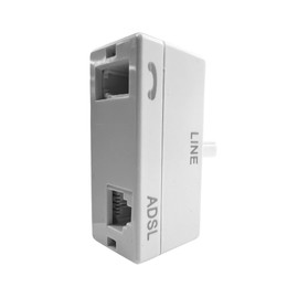 EVOGES ADSL Microfilter Splitter with RJ11 and BT Plug & Socket for Phone and Broadband Connection via RJ11 Port