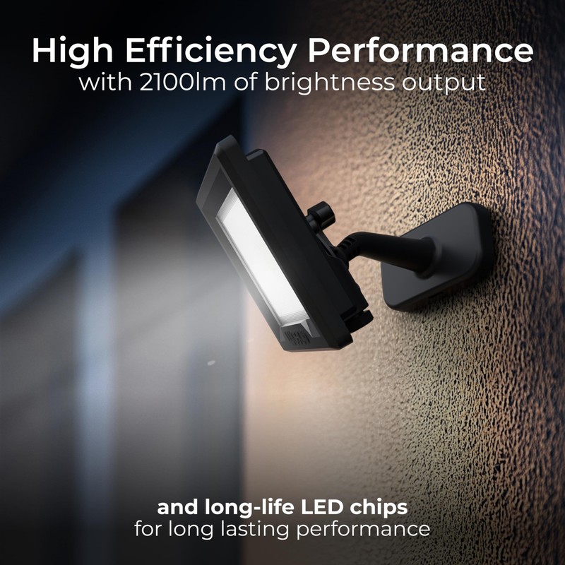 Luceco Outdoor Security LED Floodlight for Driveways, Walkways and Gardens,