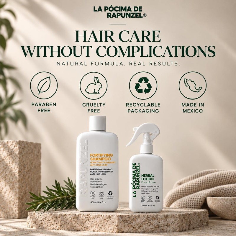 Pócima de Rapunzel KIT SHAMPOO (Crecimiento, fortalecimiento y brillo)