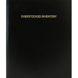 BookFactory Overstocked Inventory Log Book/Journal/Logbook - 120 Page, 8.5"x11", Black Hardbound (XLog-120-7CS-A-L-Black(Overstocked Inventory Log Book))