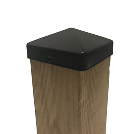 Nuvo Iron US-PCP11BLK US-4x4 Eazy Pyramid Cap, 4" x 4" (Fits Over 4” x 4” Nominal USA retailers Square Posts), Black
