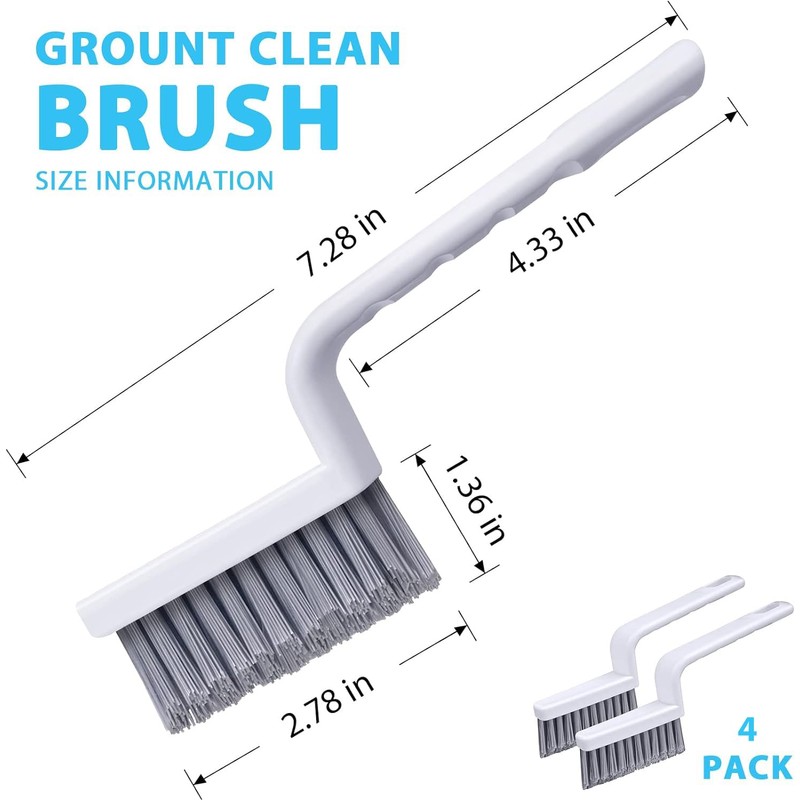 Lumkew Grout Brush Cleaning,Hard Bristle Grout Cleaner for Tile Floors,Bathroom
