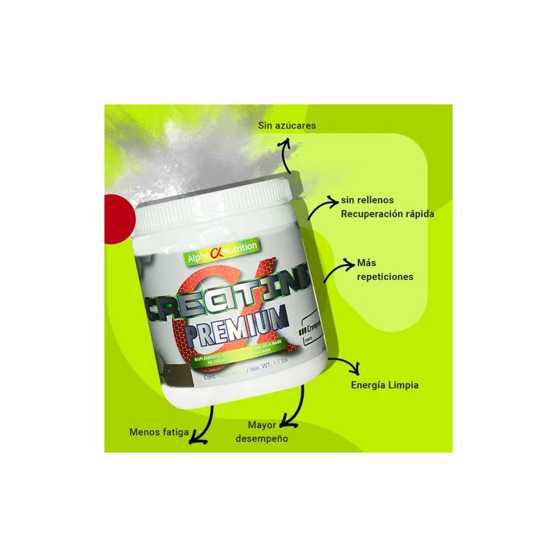 Alpha Nutrition Creatina Creapure Premium 100 Pura 100 Serv Sin