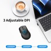 SHUNJINRUN 2.4G Silent Ergonomic Wireless Side Button Mouse Black