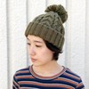 Basic Quench Heavy Cable Watch Pom Pom Knit Hat, Cable