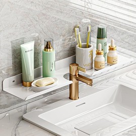 EA non-perforated wash basin shelf white U-shaped hole type