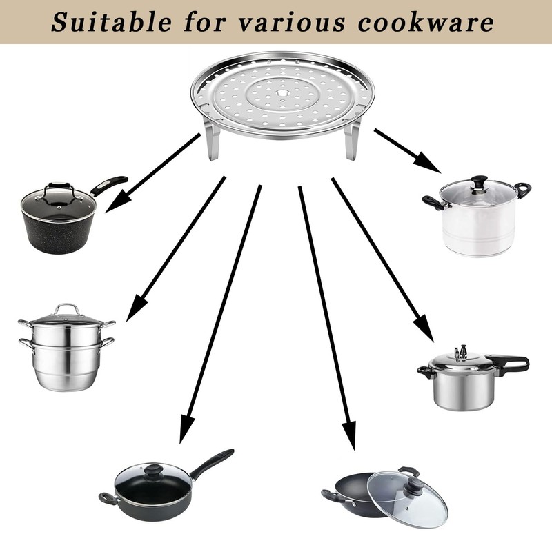 Steamer Rack for Cooking,18/8 Stainless Steel Steaming Rack,8.7 Inch Steam