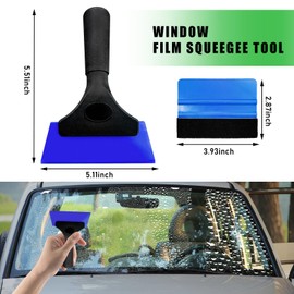 Augeny Car Window Tint Kit, Professional Vinyl Wrap Kit with Felt Squeegee, Universal Auto Window Film Installation Application Wallpaper Smoothing Tool for Car Glass, Home (Blue)