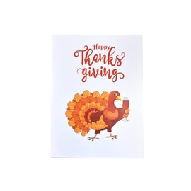 Thanksgiving Turkey Pop Up Greeting Card for Parents, Friends, Families