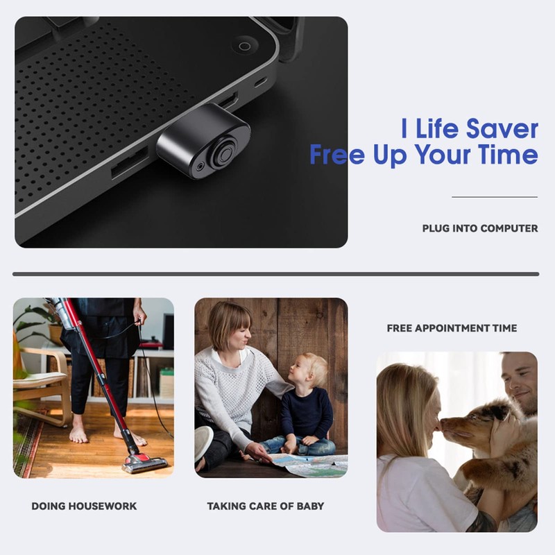 Wisoqu USB Jiggler, Mover Device with 3 Jiggle Modes, Memory