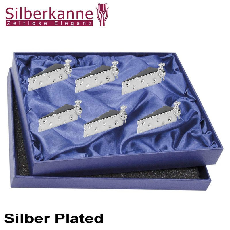 SILBERKANNE Holder for Place Cards Set of 6 Mouse and