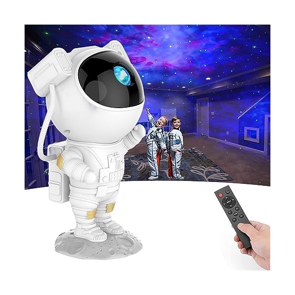 SFOUR Astronaut Galaxy Projector Night Lightï¼Lights for Bedroom,Kids Room Decor Aesthetic, Adjustable Head Angle,Gift for Kids Adults Home Party Ceiling Decorï¼Christmas Gift