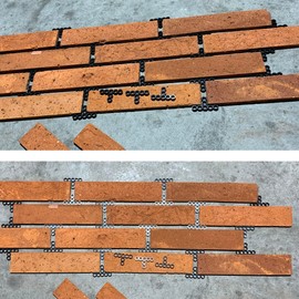 BAEFAD Octagonal Brick Leveling Spacer 3/8 inch Red Brick Veneer Sheet leveling System 10mm Tile Leveling Spacer Super Big Hollow Design Grout Line Spacer