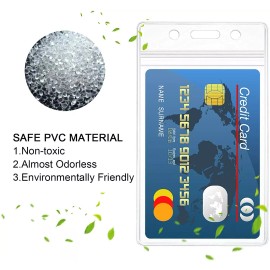 Mifflin Card Holder WATERPROOF ID Clear theme park business credit badge vertical name