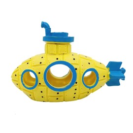 Charmoon Aquarium Object Submarine Ship Submarine Hideaway Shelter Aquarium Ornament Stylish Figurine (Yellow)