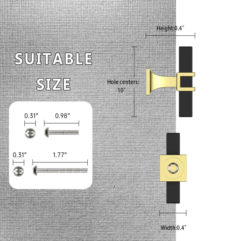 FILTA 2 Inch (55MM) Matte Black 10 Pack Cabinet Knobs,Black