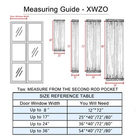 XWZO Door Curtains for Door Window, Thermal and Room Darkening Curtains for French Doors, Rod Pocket Blackout Curtains for Kitchen, 25 x 40 inches Long, Grey, 1 Panel