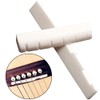 PREMJCROY 4 Pieces Acoustic Guitar Bridge Saddle Nut Replacement White