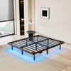 qimamo 14 Inch Floating Full Bed Frame with Smart LED