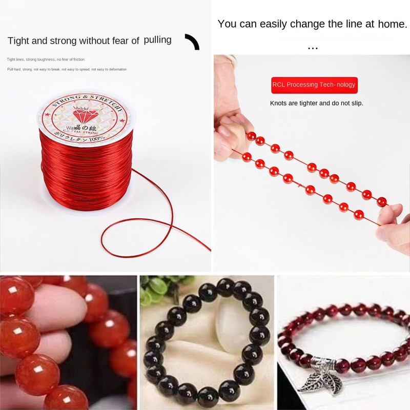 Bracelet Elastic Beading String Cord Thread Making for Bracelets, 0.8MM