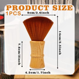 Vinyl Record Cleaner Brush, Anti Static Dust Remover with Fine Fiber Bristles, Wood Record Brush Accessories for Vinyl Albums LP CD Cartridge (Brown)
