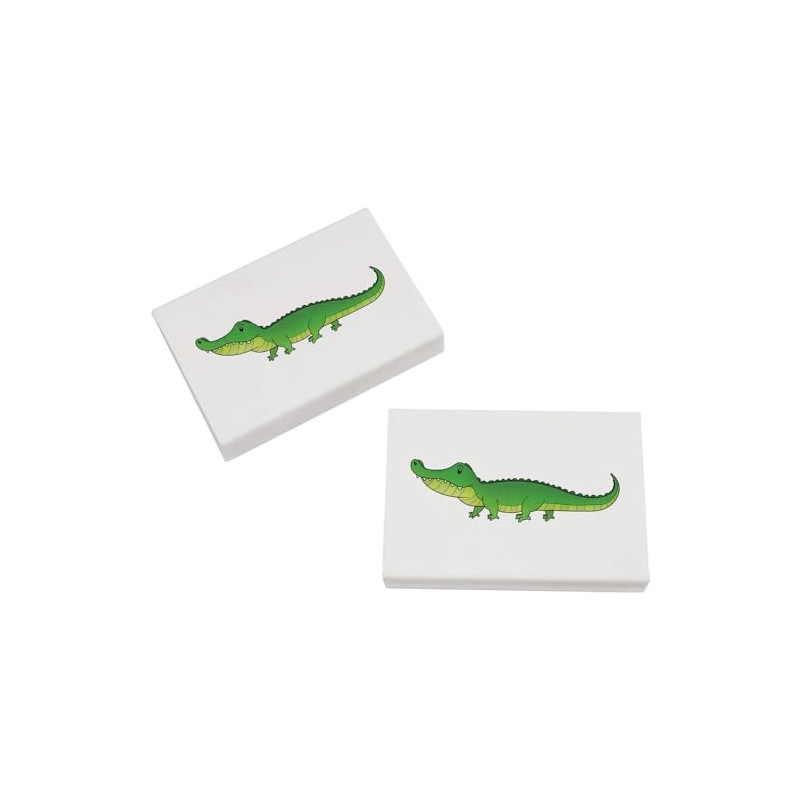 2 x 45mm 'Long Crocodile' Erasers/Rubbers (ER00046737)