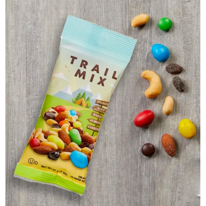Trail Mix Snack Packs - Peanuts, Almonds, Cashews, Raisins, Chocolate,