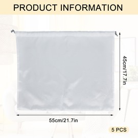 letsinstyle 5 Stück 16 x 20 Zoll Satin Staubdichter Kordelzug Aufbewahrungsbeutel Staubschutzhülle Aufbewahrungstasche Reisesäcke Aus Seidenstoff Mit Kordelzug Große Beutel Für Handtaschen Geldbörsen