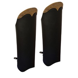 Milwaukee Leather MLM5555 Unisex Brown Leather Half Motorccyle Riding Chaps with Back Zipper - Large