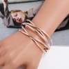 Cuff Bracelet for Women,Multi-layer Cross Wire Bangle Bracelet Adjustable Open