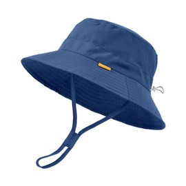 FURTALK Baby Sun Hat Toddler Boys Girls Bucket Hat for Kids UPF 50+ Sun Protective Child Summer Beach Caps, Navy Blue, 6-24 Months