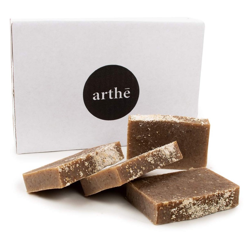 KIT 4 JABONES ARTESANALES AVENA LECHE y MIEL en BARRA